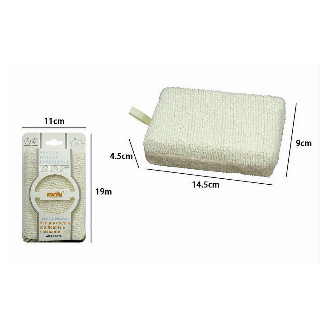 La esponja de la ducha exfoliante tonificada relaja el cuerpo del cuerpo del cuidado de la piel Beige 79639