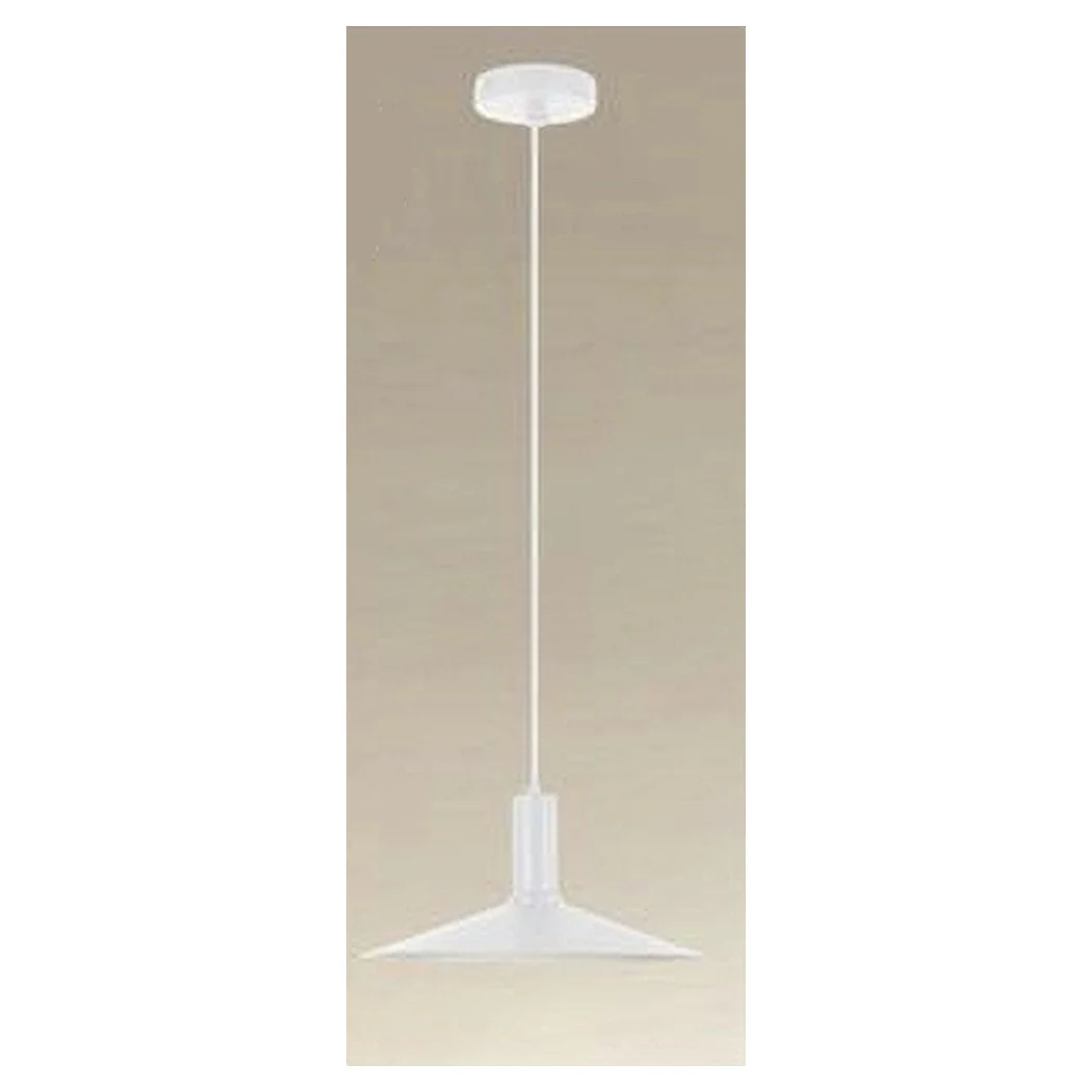 Araña colgante contemporánea con pantalla cónica en hierro blanco E27 33801