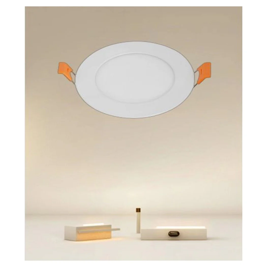 Panel LED 6 vatios Empotrable Blanco redondo Ø120mm Light 3000K-6500K IP20 00021