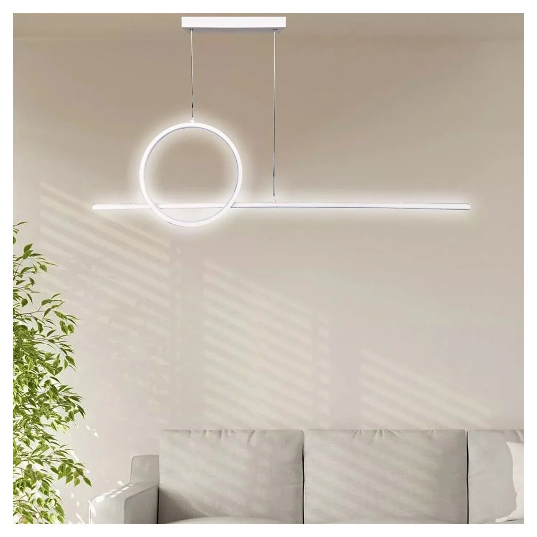 48W diseño colgante araña diseño círculo blanco línea IP20 luz 6500k 33580