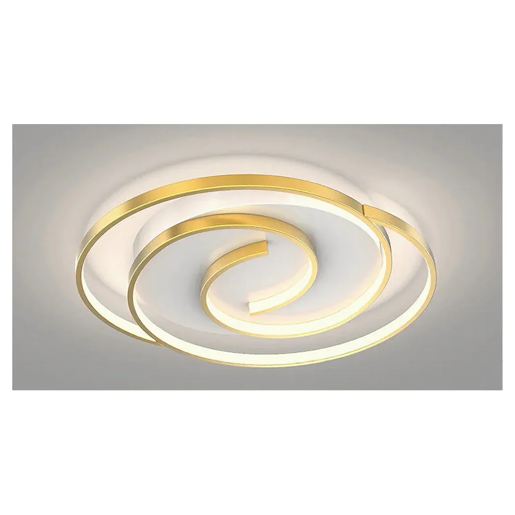 Luz de techo LED 45W Círculo Espiral Vortex Oro Araña Luz de techo 4000K 70630