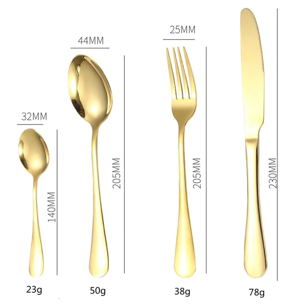 Conjunto de cubiertos 24pcs Steel Mirso-Mircor Mirso Pulido Pulido de Polido Servicio de cocina para 6