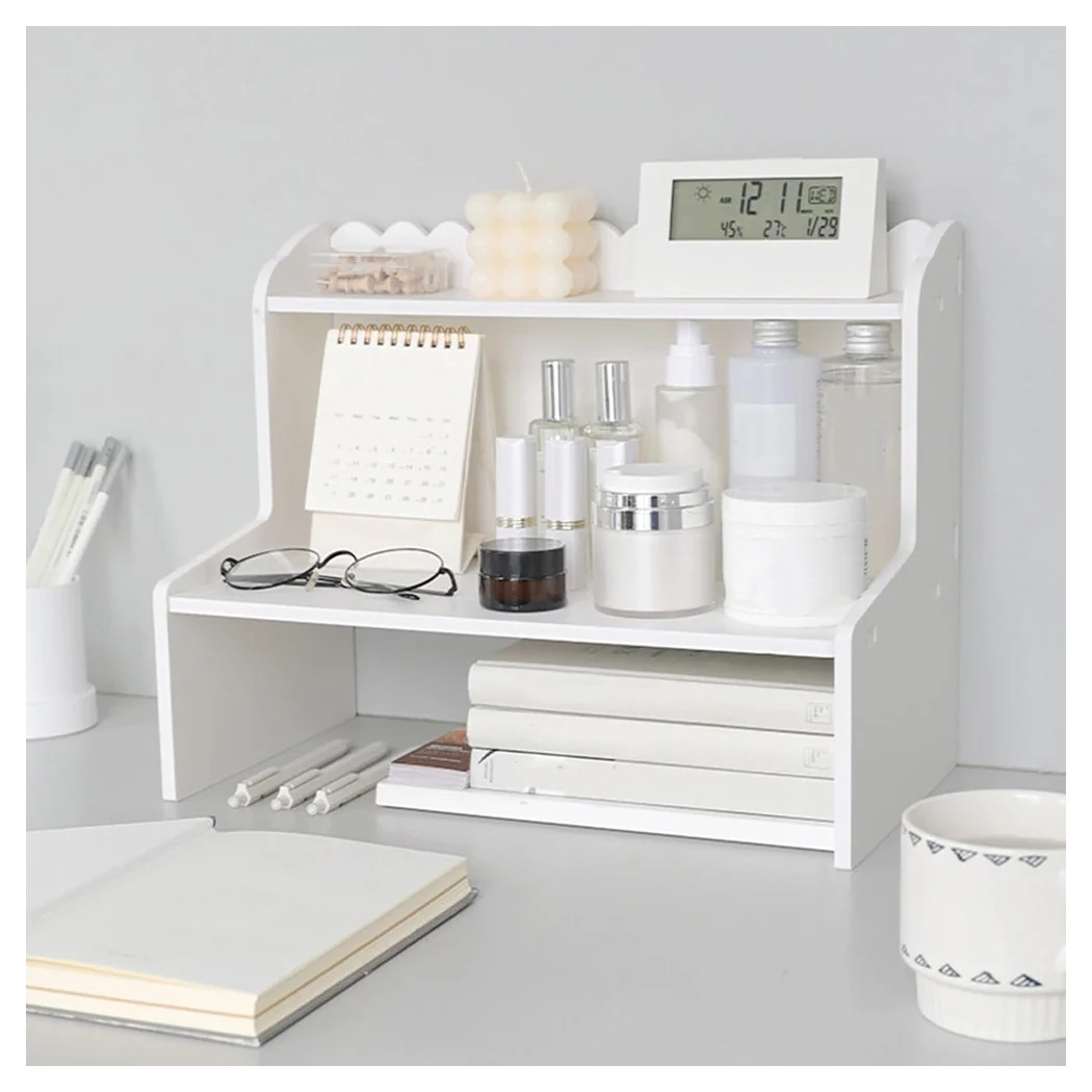 Mesa de madera Mostrar estante multicapa para organizador cosméticos