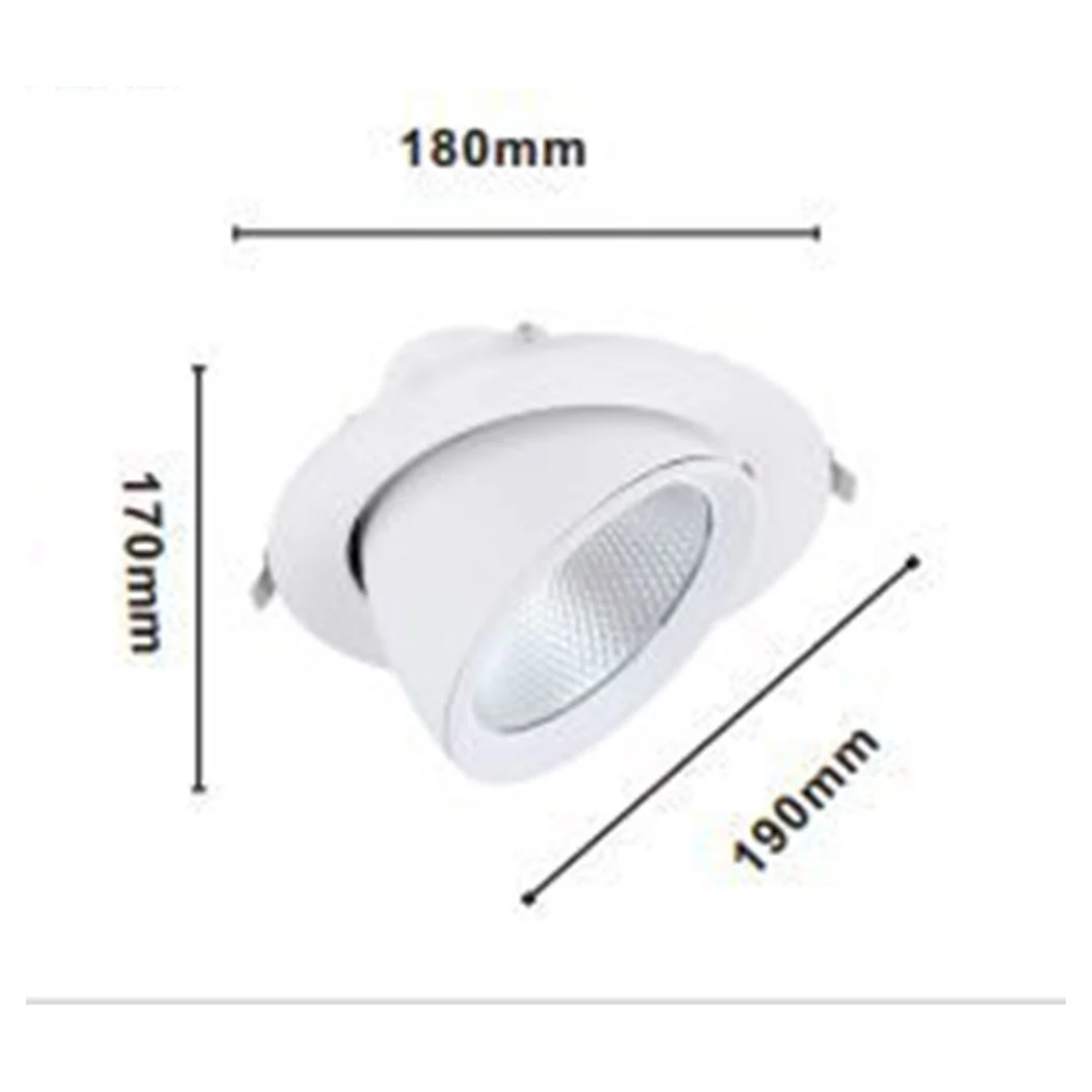 40W 4400LM Empotrado LED Spotlight Light Ajustable 3000K-6500K IP20 00779