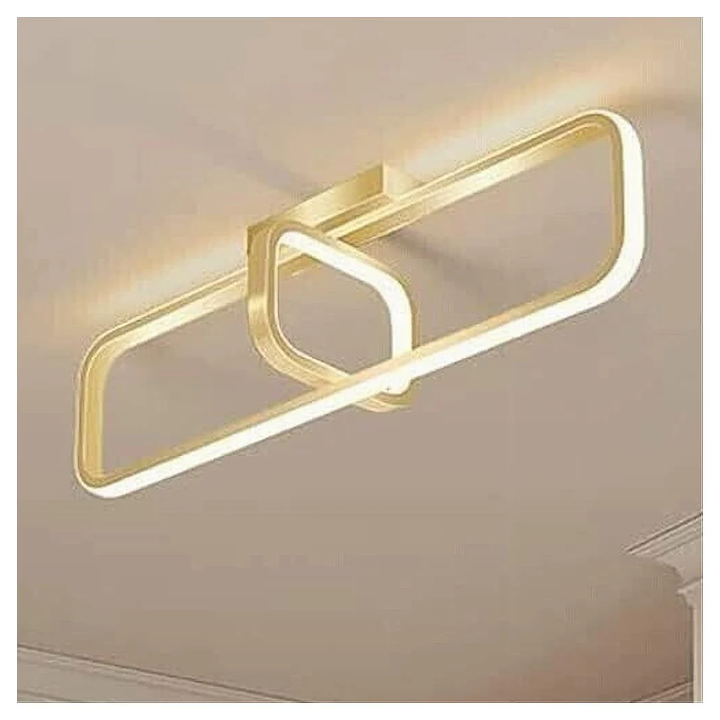 LED ceiling light 32W rectangular gold modern design chandelier 50224