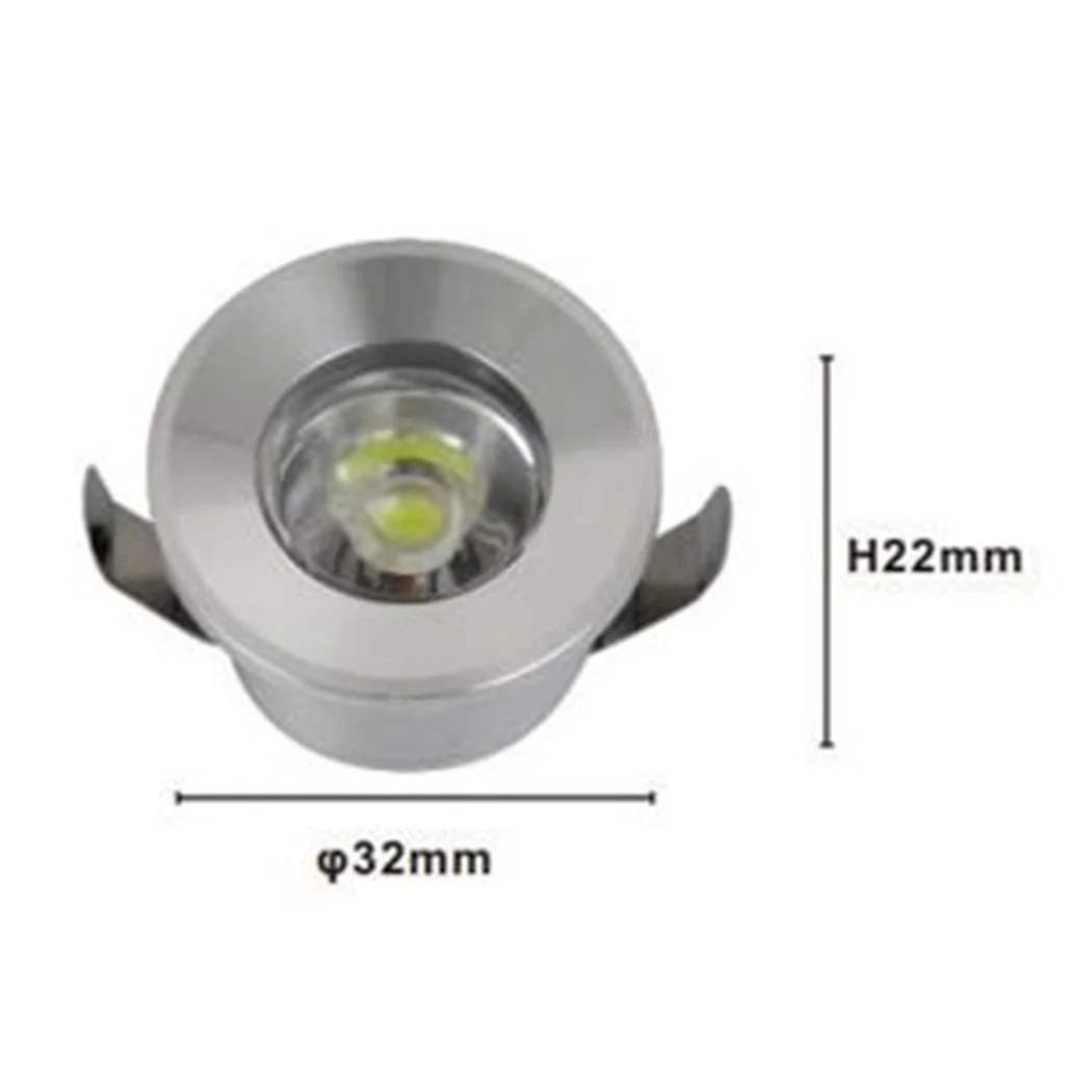 Spotlight 1W LED Techo Empotrado IP20 Silver Mini Spot Light Light Marcadores 00243
