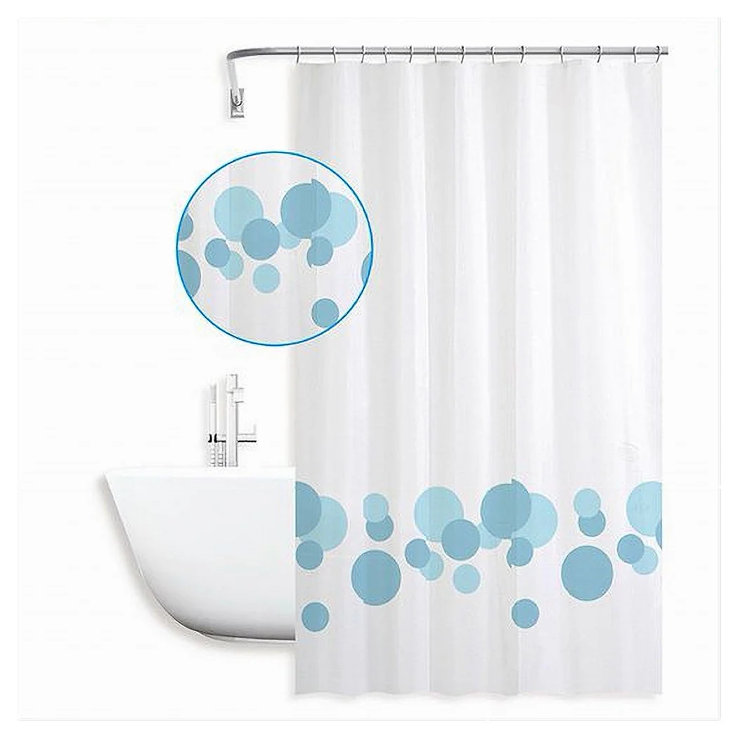 Diseño de baño de tiendas de ducha con ruedas de dos tonos 180x200cm 12 ganchos 87599