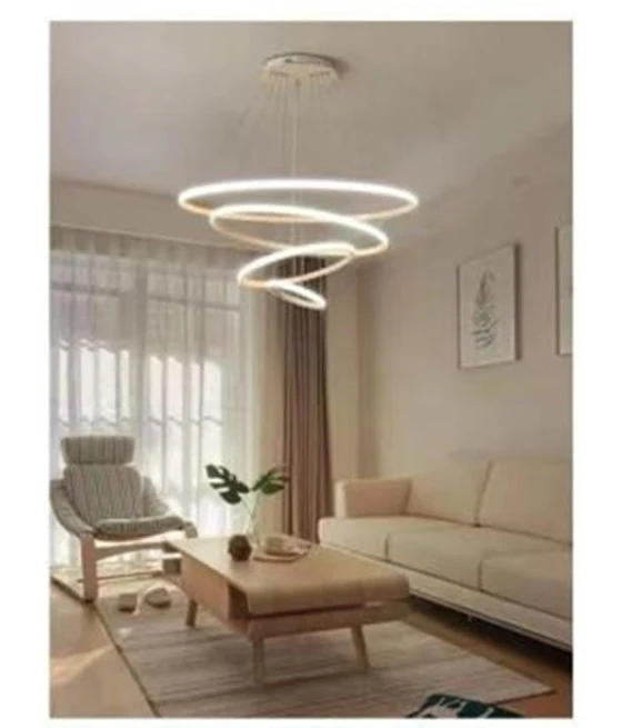 112W 3 araña cuadrada de suspensión LED con control remoto Modern Gold 71231 Design