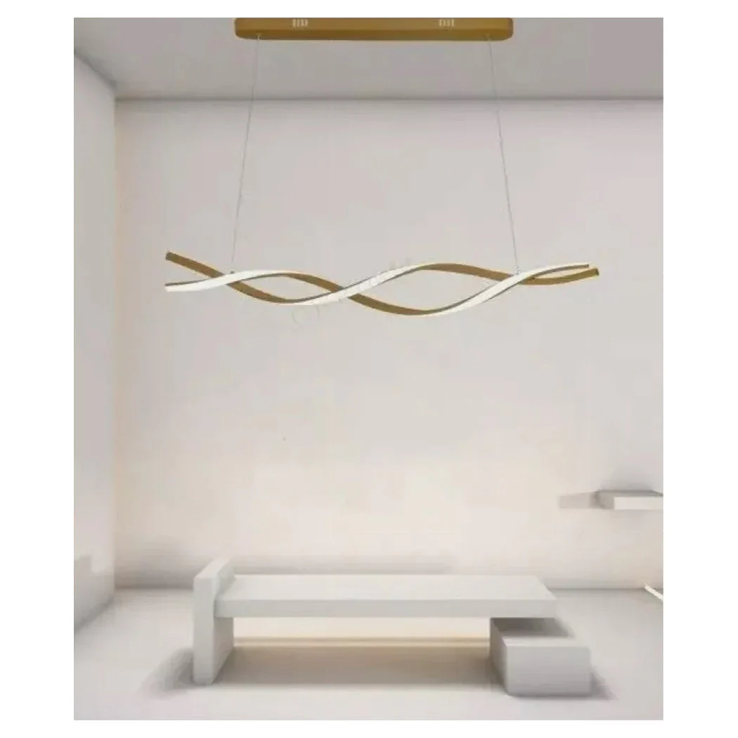 48W LED LED araña Oro ondulado espiral vórtice luz trenzada 4000k 32507