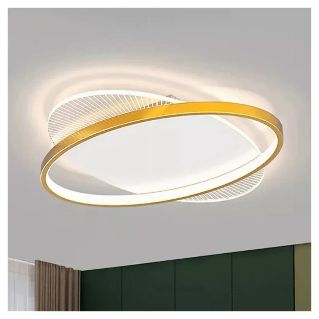 Techo LED LED 28W redondo Moderno Lámpara de araña de oro Luz natural de techo 71019