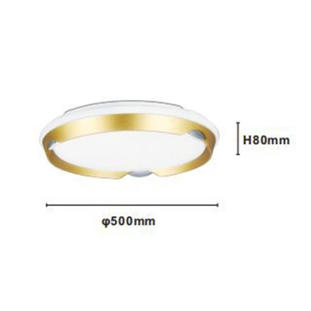 Techo de techo de techo de LED redondo Oro de oro blanco 60W LIGHT 6500K 69730