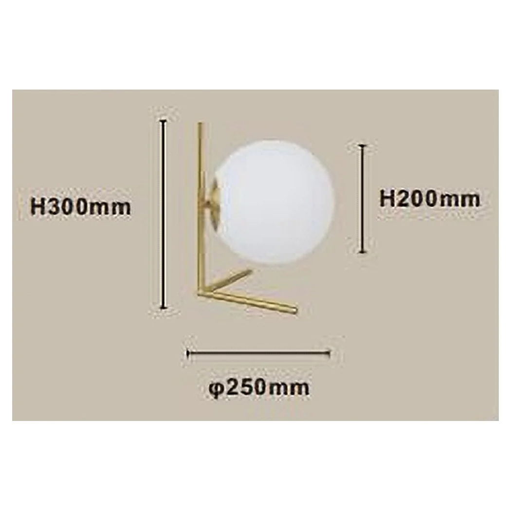 Lámpara de mesa Rama de escritorio con esfera de vidrio Luz E27 Gold 33870