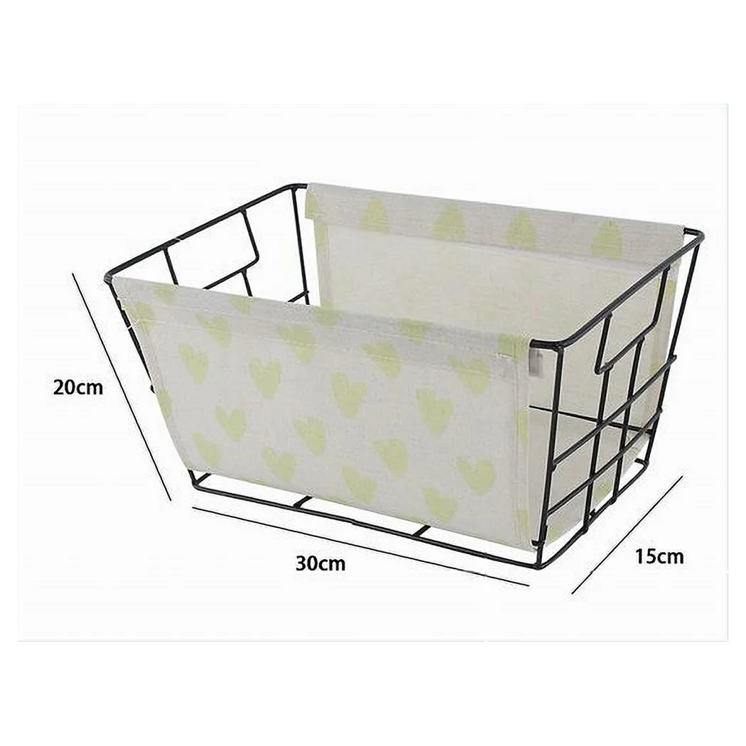 Plancha de objetos de hierro Tela de impresión Tela Amarillo Hojas de corazones 30x20x15cm 10617