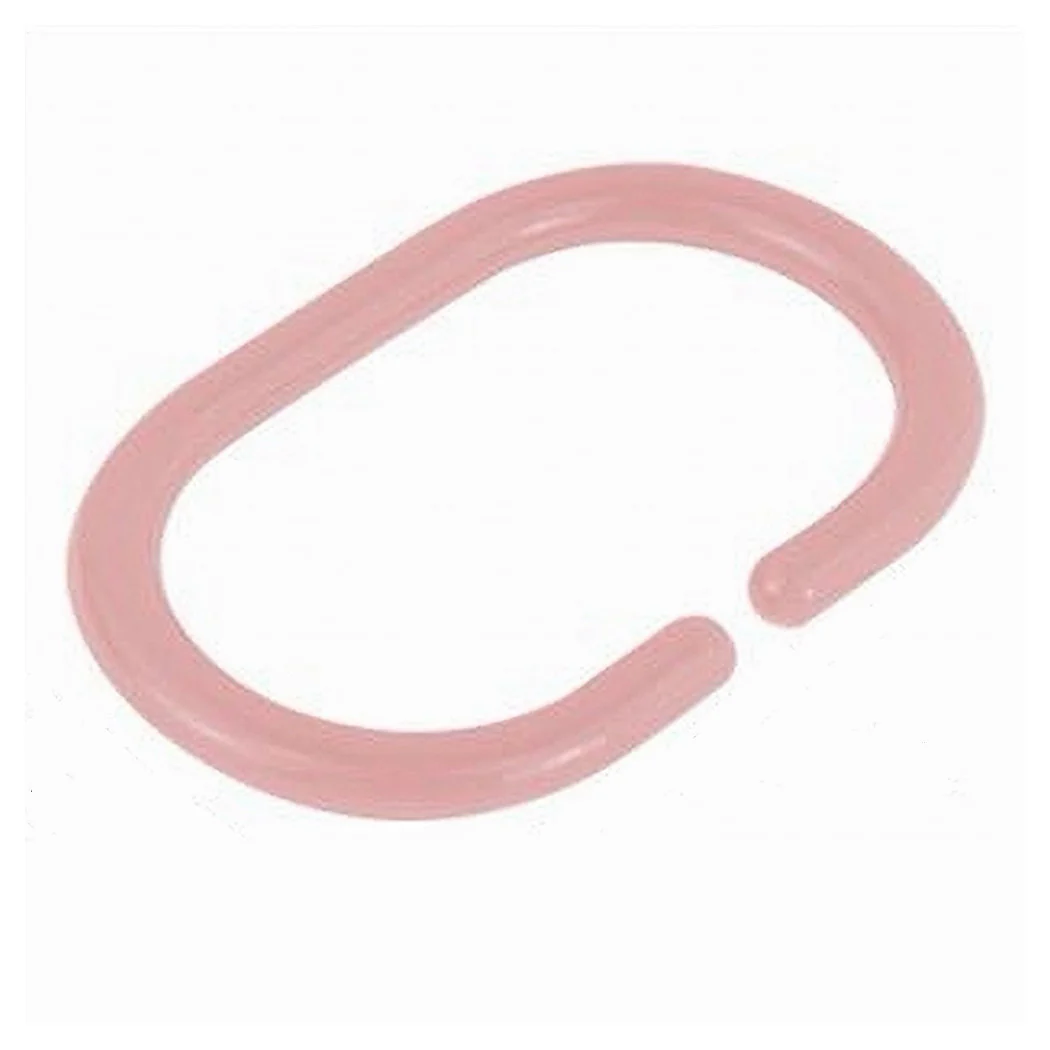 Set 12pcs anillos gancho para ducha Tienda de campaña Baño de plástico plástico PPE 87243