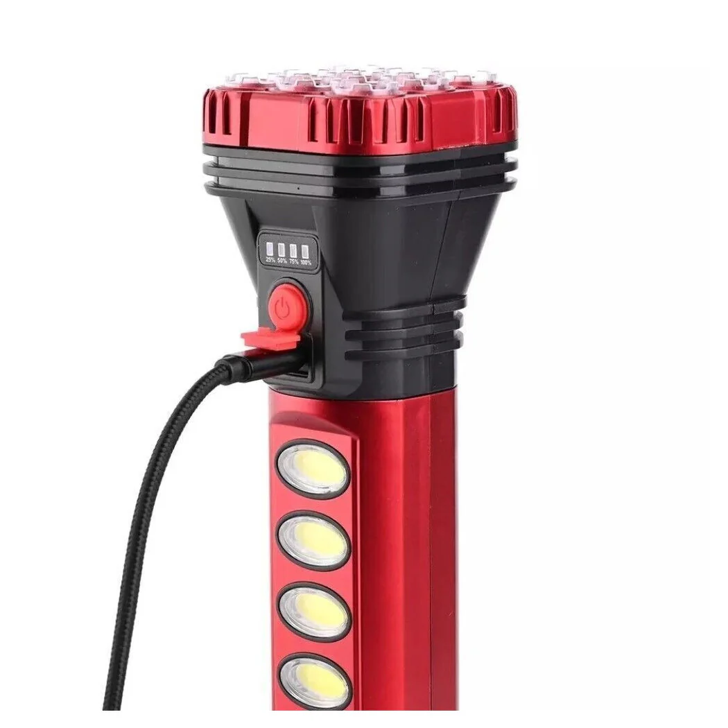 LAMPADA TORCIA PORTATILE LED RECARICABILE CON SOLARE PANNELLO 18W HB-707-1 CHANGE