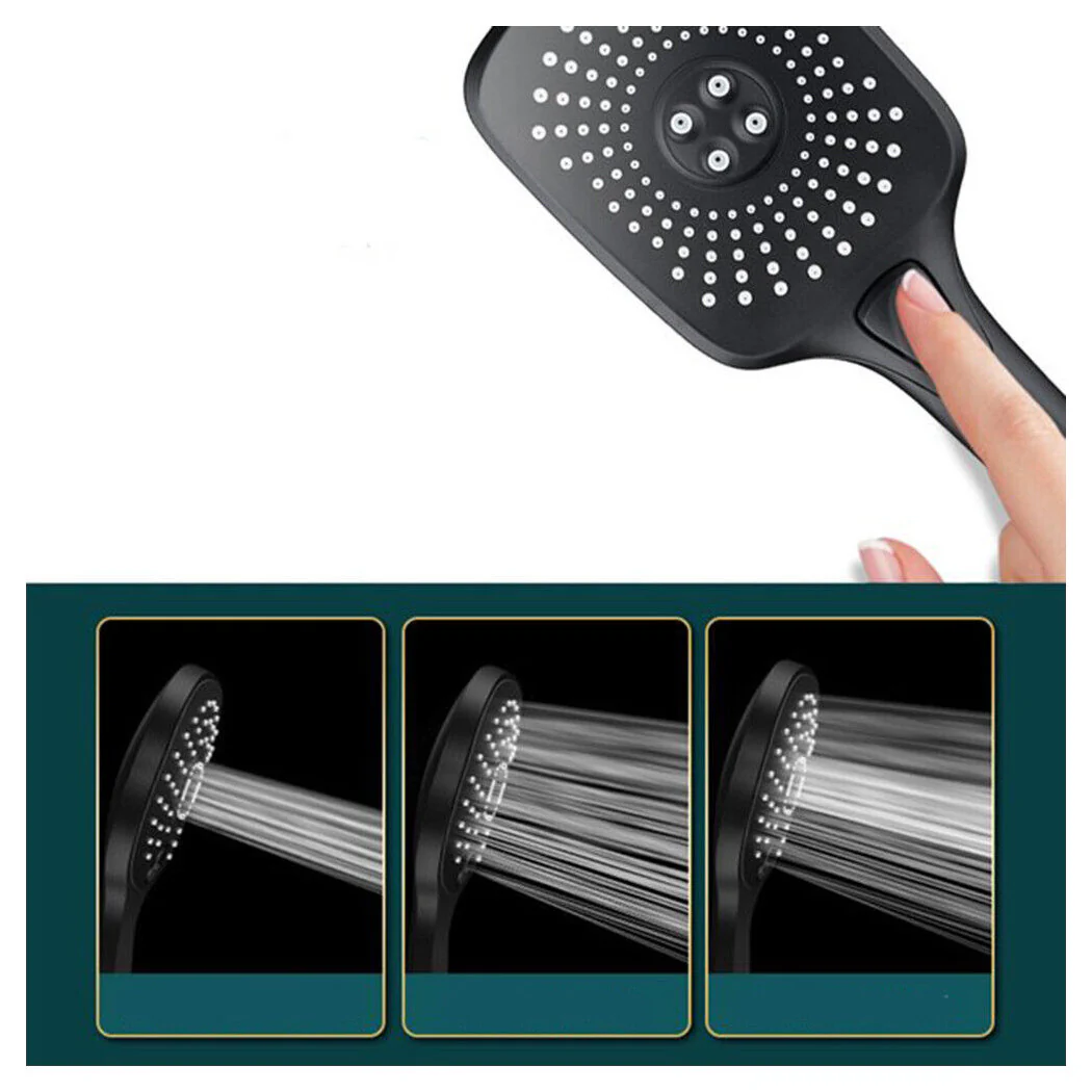 Cabeza de ducha de múltiples combinados Moderno Baño negro Ducha Ducha a mano 1/2 