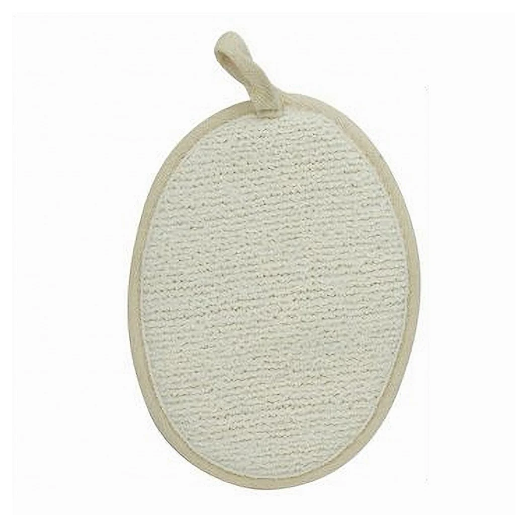 Ducha Esponja Exfoliadora Cuarto de baño Cuerpo Piel 13 x 18 cm Beige Oval 79645