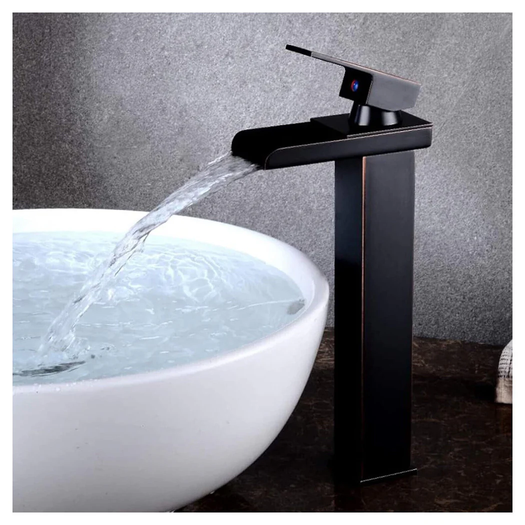 Lavabo negro mezclador baño placa de baño alta línea de una sola línea 87399