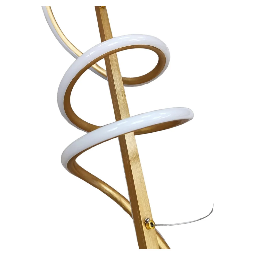 LED Lámpara suspendida 65W oro ondulado espiral horizontal luz de vórtice 3000k-6500k 01158