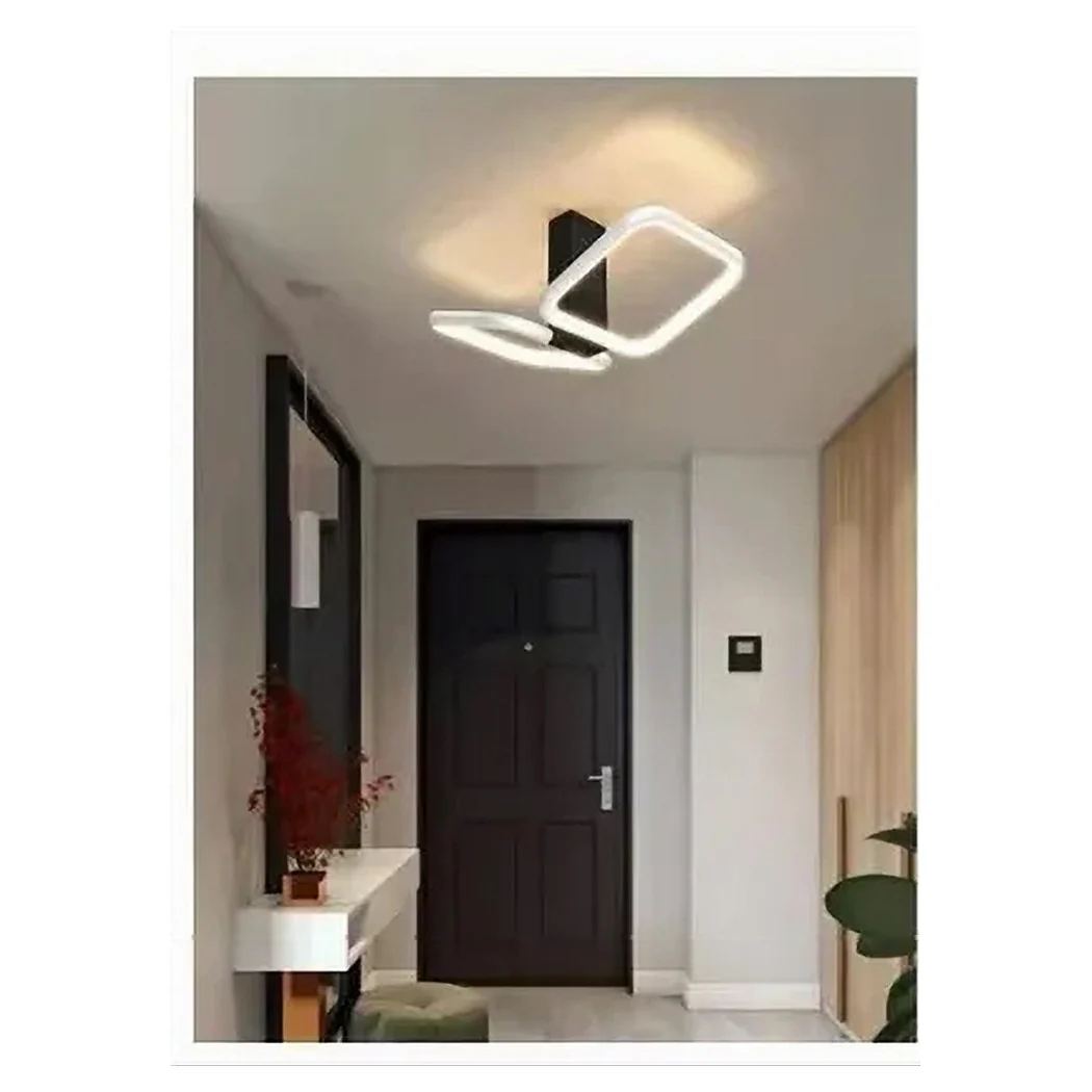 20W LED Techo LED 2 Cuadrados Diseño Blanco Lámpara de techo moderna 50568