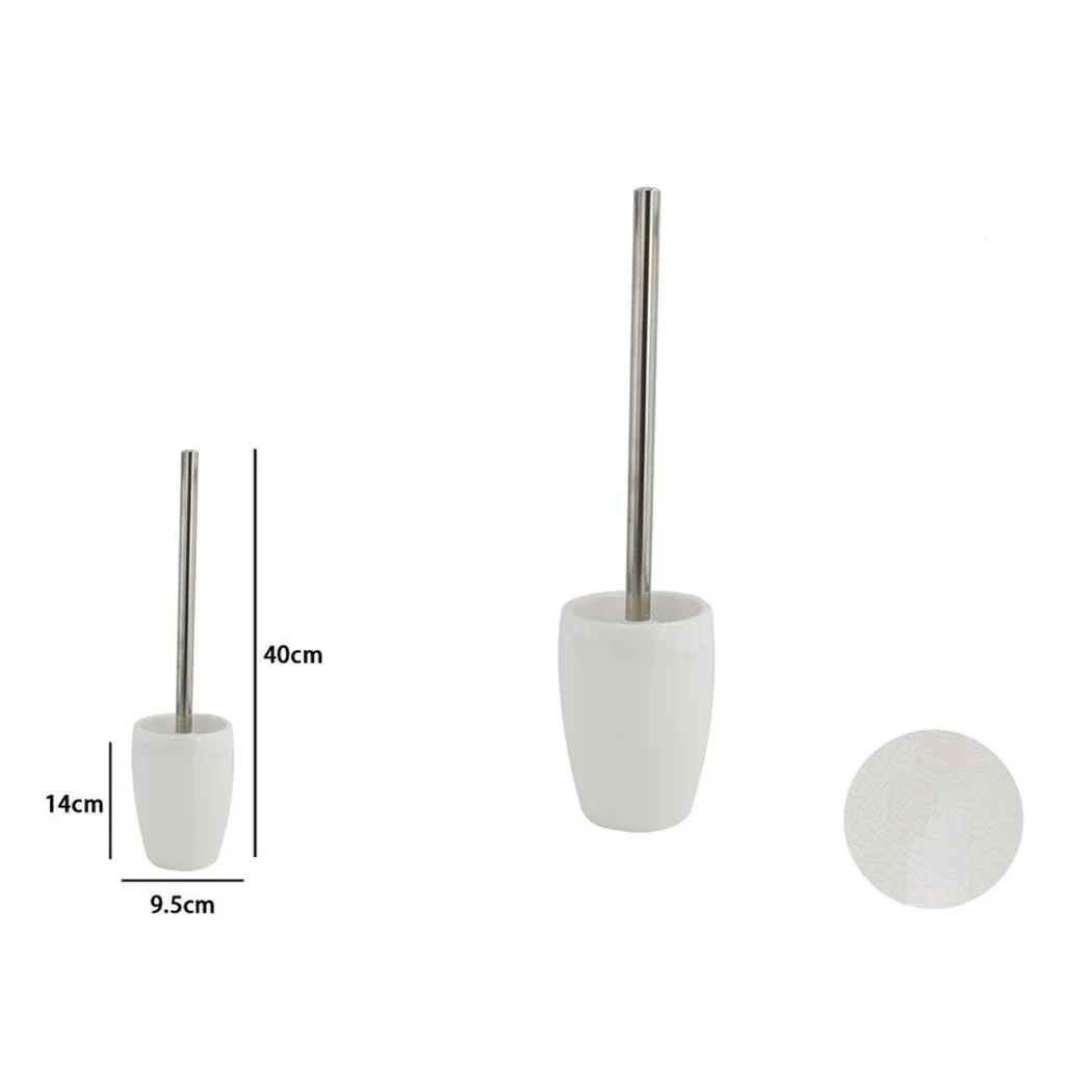 Soporte de cepillo de cuero blanco con aseo de inodoro accesorio de baño elegante 87789