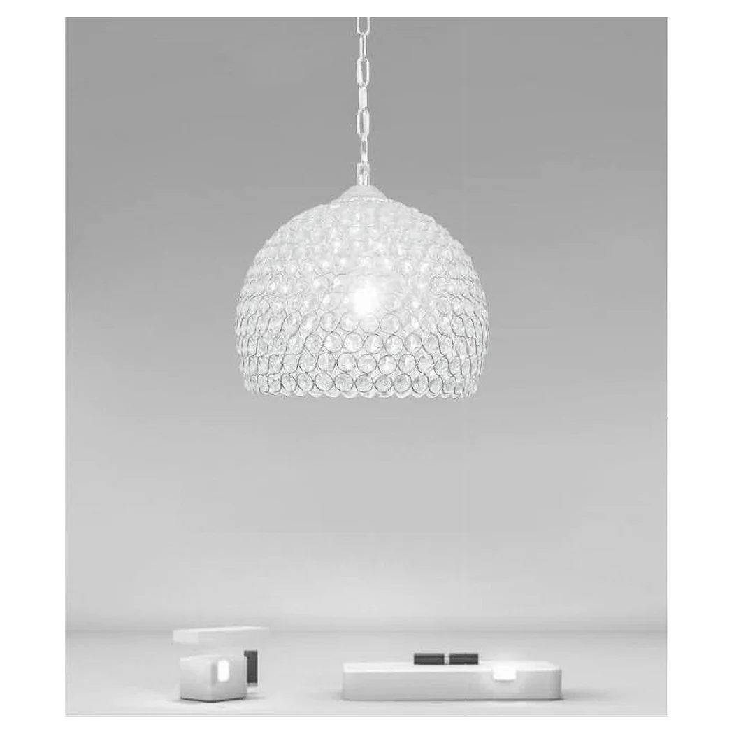 Suspensión Chandelier Semillas Esfera Silver Doma Enmarcado Cristales E27 32965