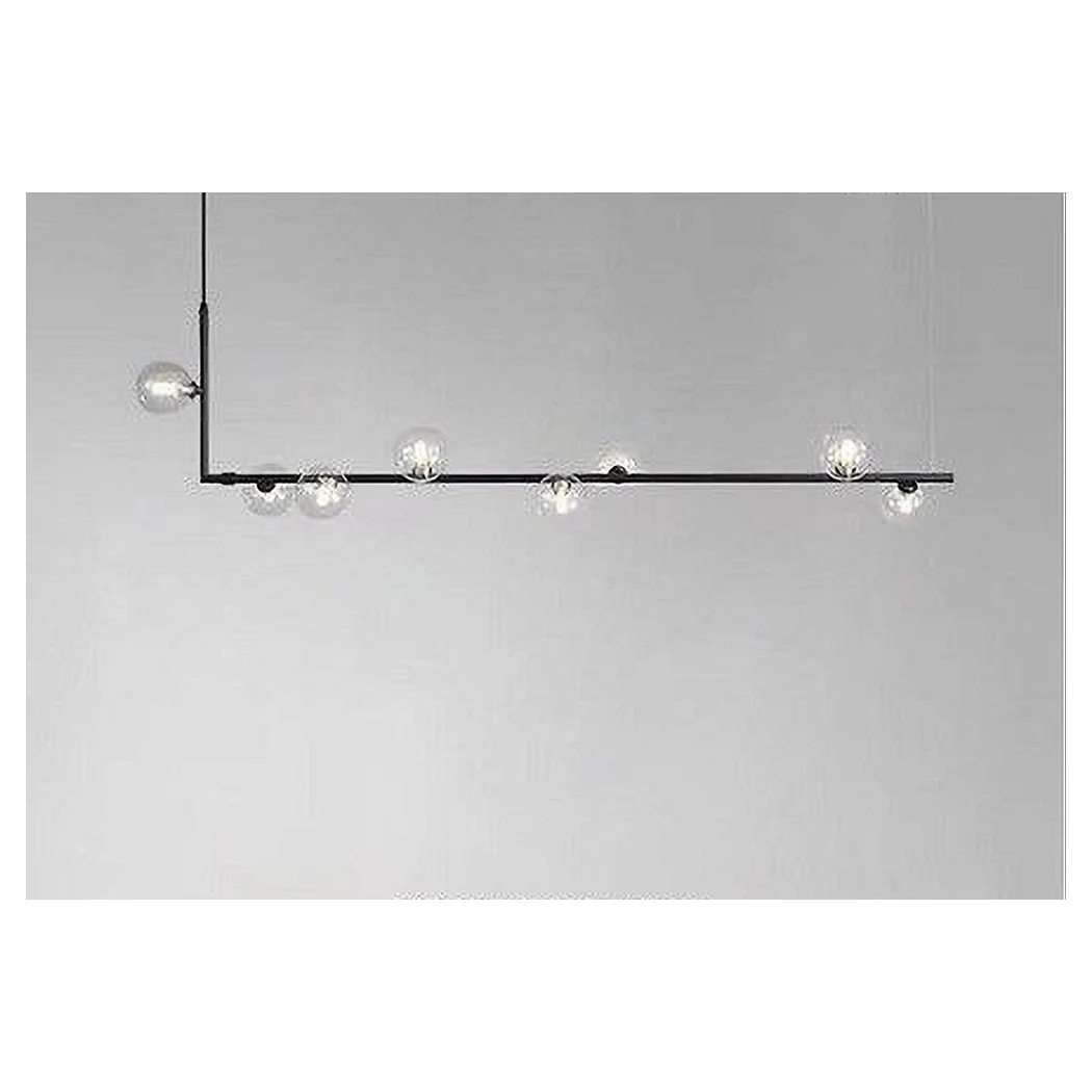 Araña 8 G9 Esferas en techo de metal en diseño moderno de metal negro 71621