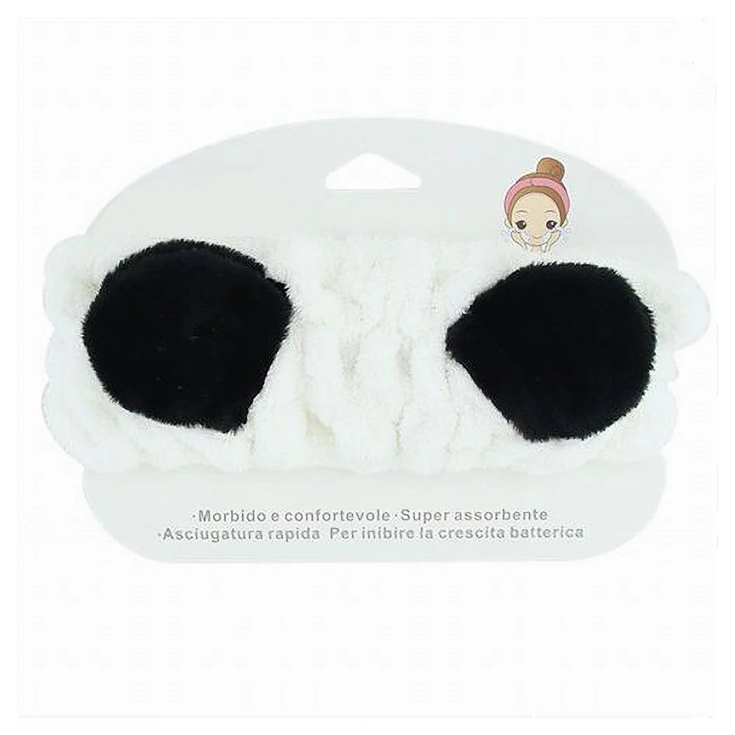 Play Band Shower Champú Maquillaje Toalla Esponja con orejas Panda 10731