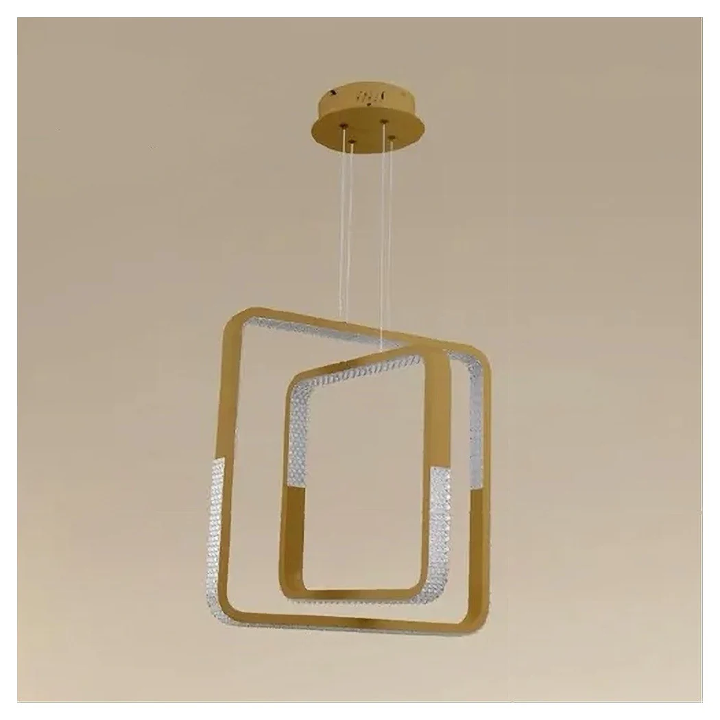 Suspensión de 64 vatios LED Araña Efecto de cristal moderno Oro 32200