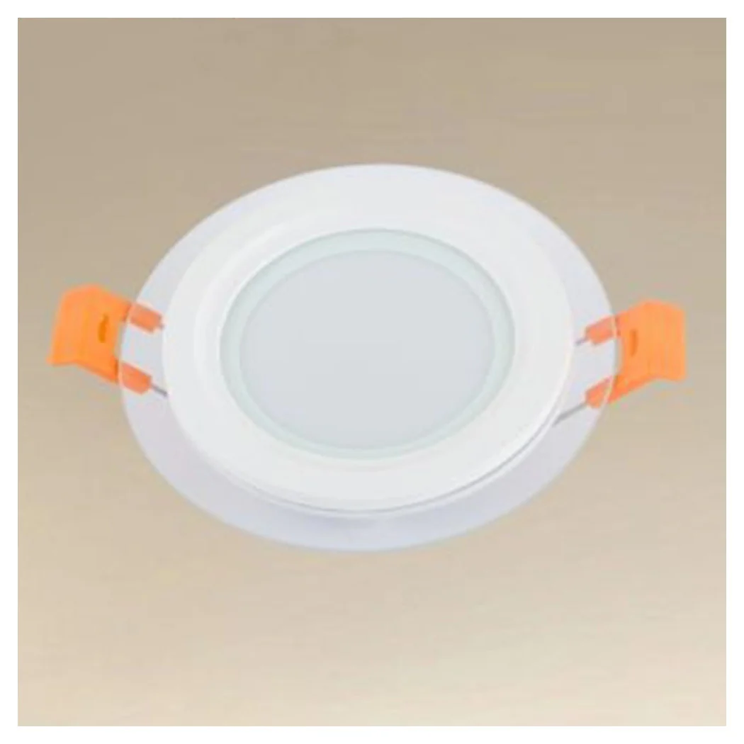 PLANDA LED DE INCASSO LUCE 3000K-6500K 6W TONDO AM-CR-6 CON TRANSPARENT BORD 00625