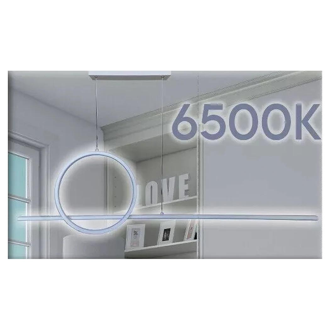 48W diseño colgante araña diseño círculo blanco línea IP20 luz 6500k 33580