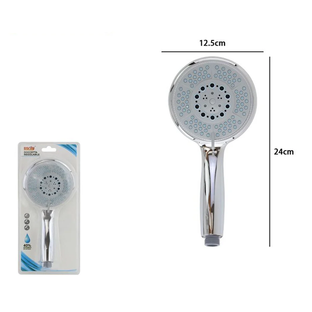 Ducha de baño ajustable 12.5x24cm Cabeza de ducha redonda moderna múltiple 87545