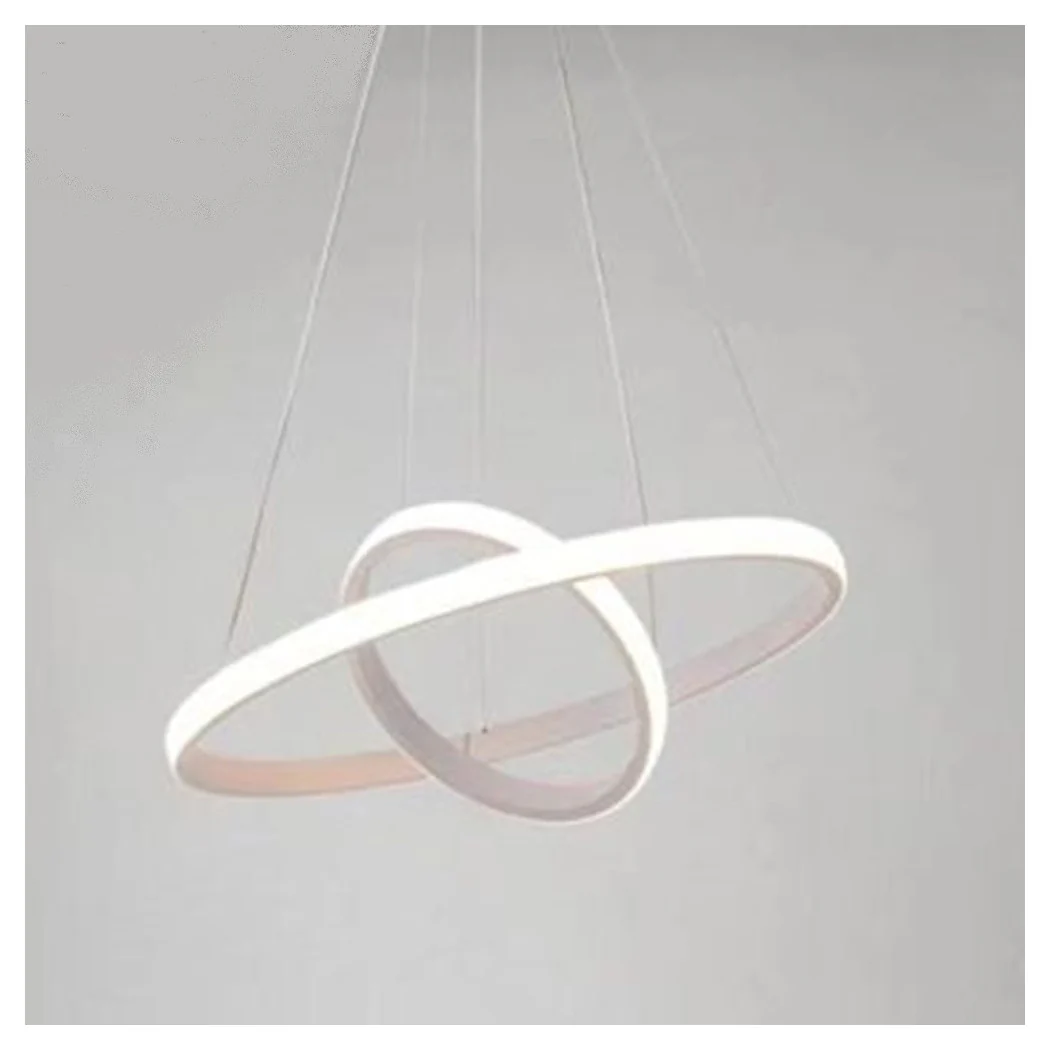 LED 60W suspendida araña 2 ruedas colgantes redondos anillos de luz blanca 4000k 50248