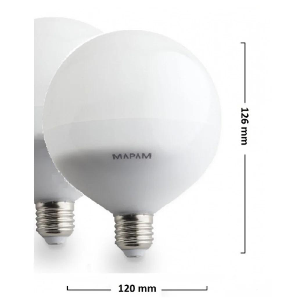 Bombilla LED E27 Globe G120 16W Attack Gran Luz natural de 4500K Bola de bola 00388