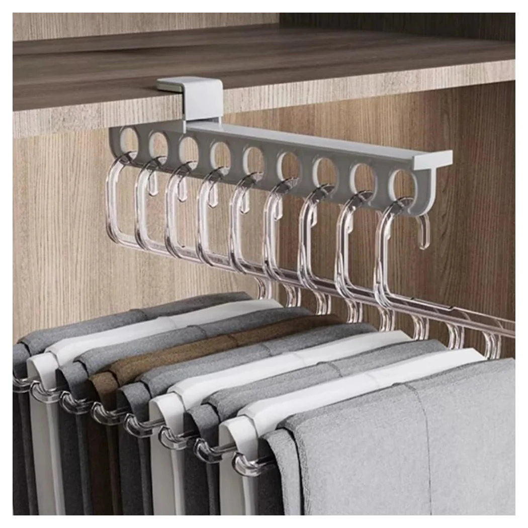 Percha de gancho de percha Pantalones Pantalones Bufandas Organizador Resistente