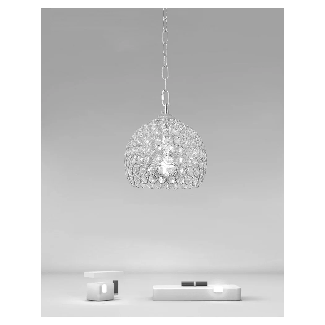 Haldoboe redondo lámpara de lámpara de lámpara de lámpara de bola luz E27 plata 32378