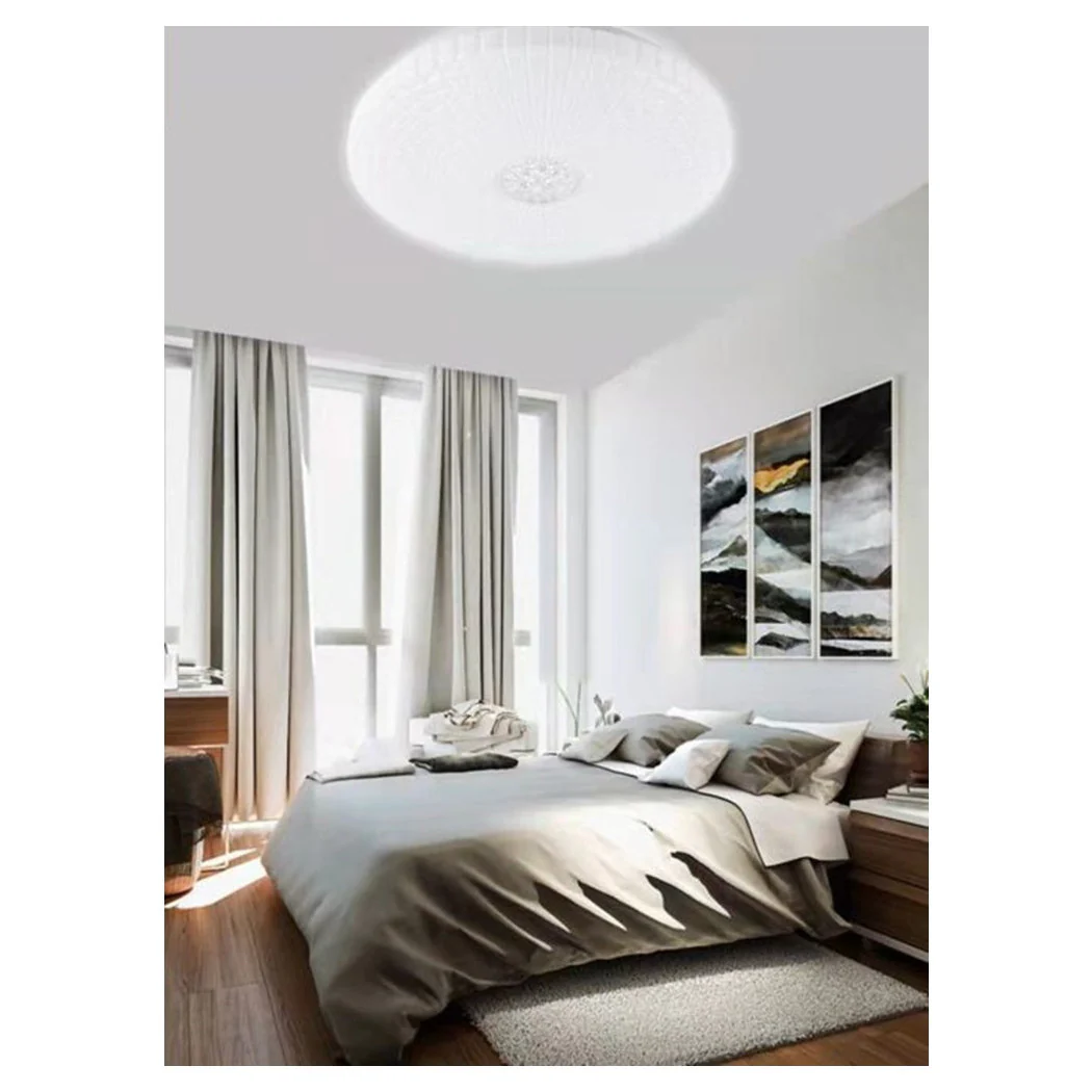 Decoración de techo de techo 60W con cristales centrales Luz de frío natural FST-50A62495