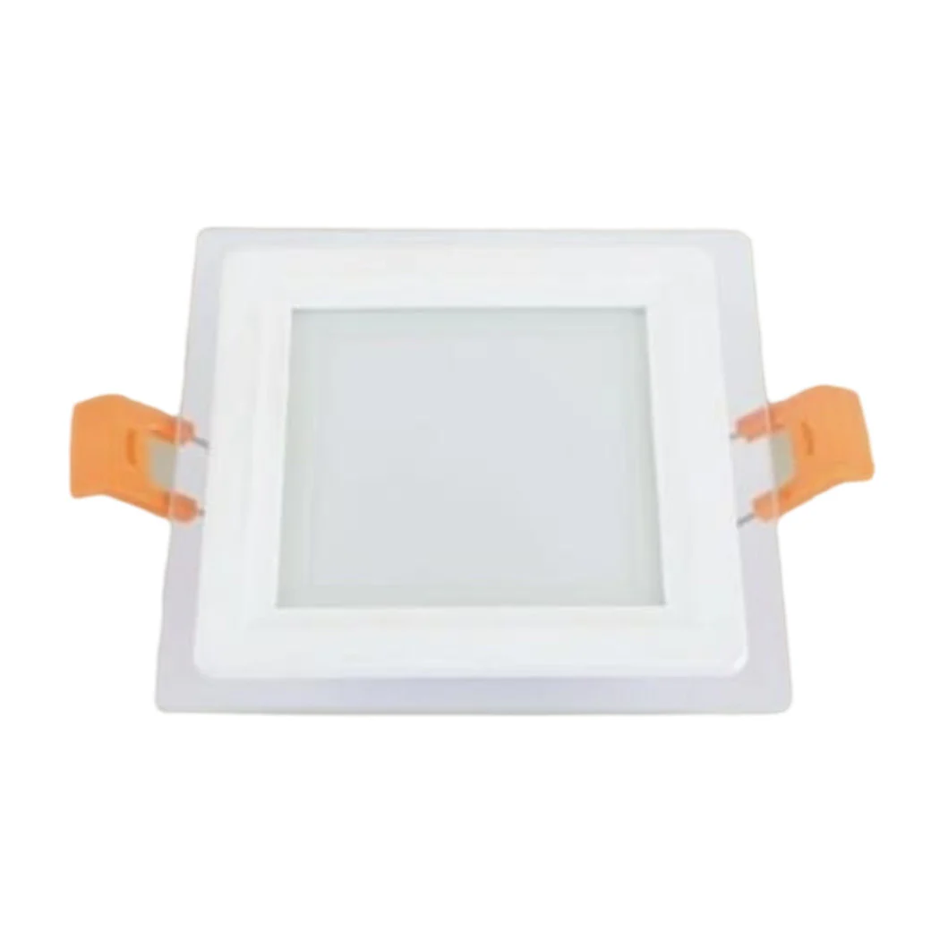 LED PANNEL INCASSO LUCE 3000K-6500K 6W QUADRATO AM-CS-6 CON BORD TRANSPARENT 00663