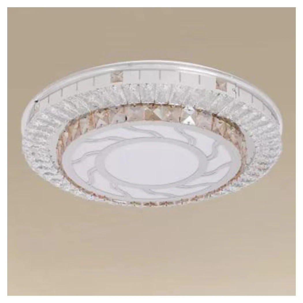 Luz de techo de techo 65W Ø50 cm LED Capa de diseño Cristales Vortex Luz de frío 27683