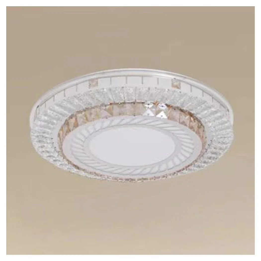Luz de techo de techo 65W Ø50 cm Diseño de capa LED con cristales de luz fría 71518