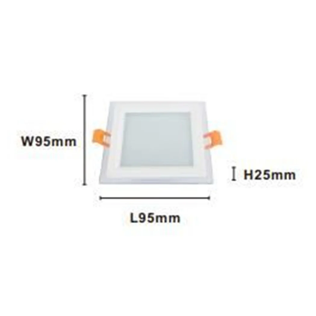 LED PANNEL INCASSO LUCE 3000K-6500K 9W QUADRATO AM-CS-9 CON BORD TRANSPARENT 00670