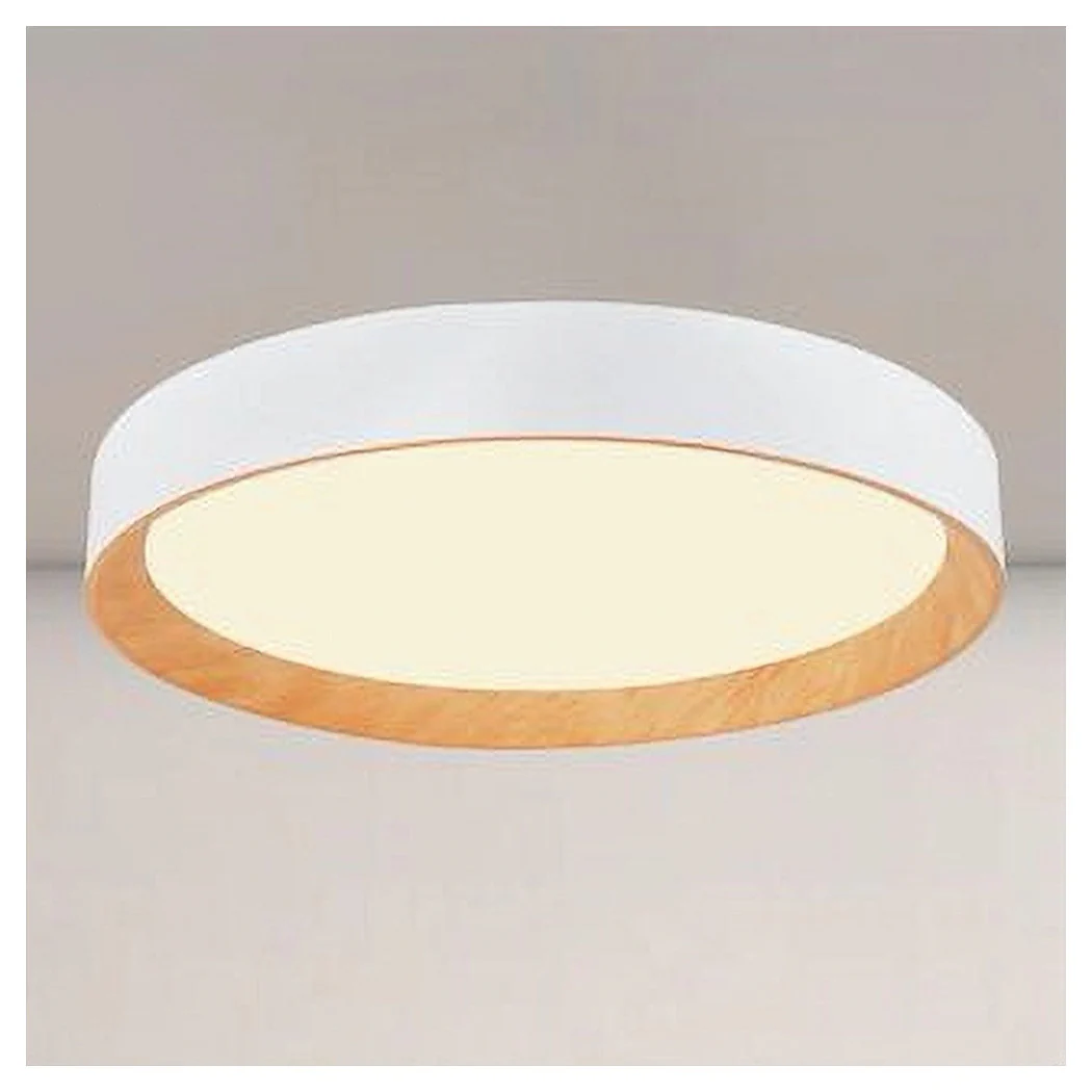 Luz de techo de techo LED 68W blanco redondo con madera clara 4000k 32798