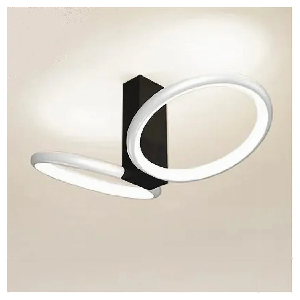 22W LED Techo LED 2 Círculos Blanco Lámpara moderna Techo Techo Doble Anillo 50537