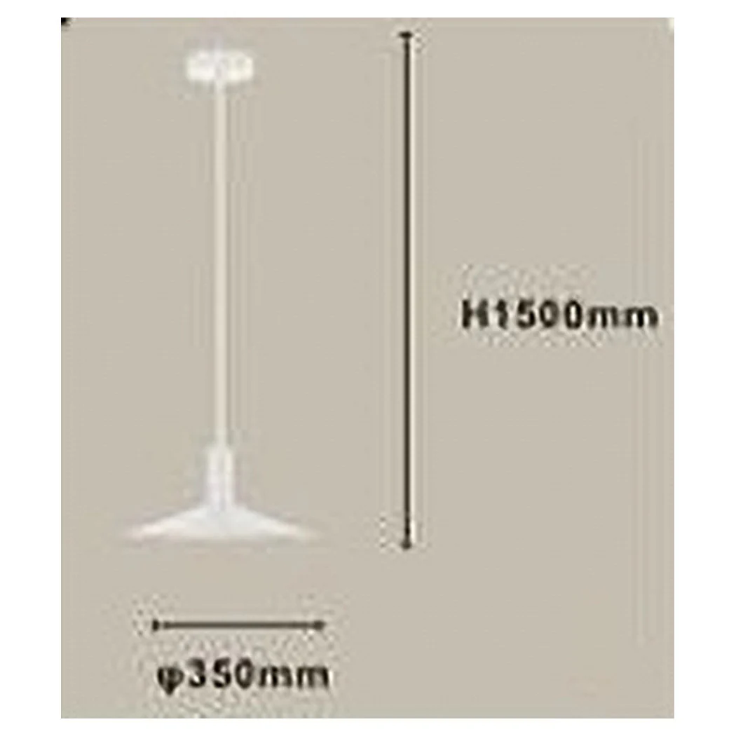 Araña colgante contemporánea con pantalla cónica en hierro blanco E27 33801