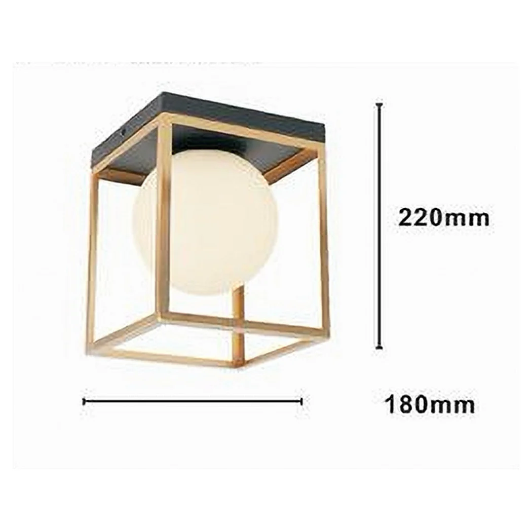 Luz de techo de techo de techo de oro negro moderno E27 Nordic con bola 32682