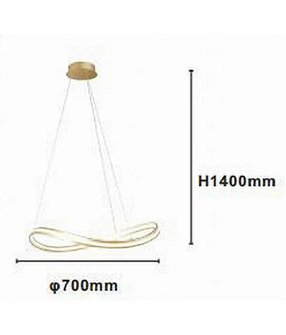 Círculo de araña de suspensión LED 20W con control remoto Blanco moderno 71071