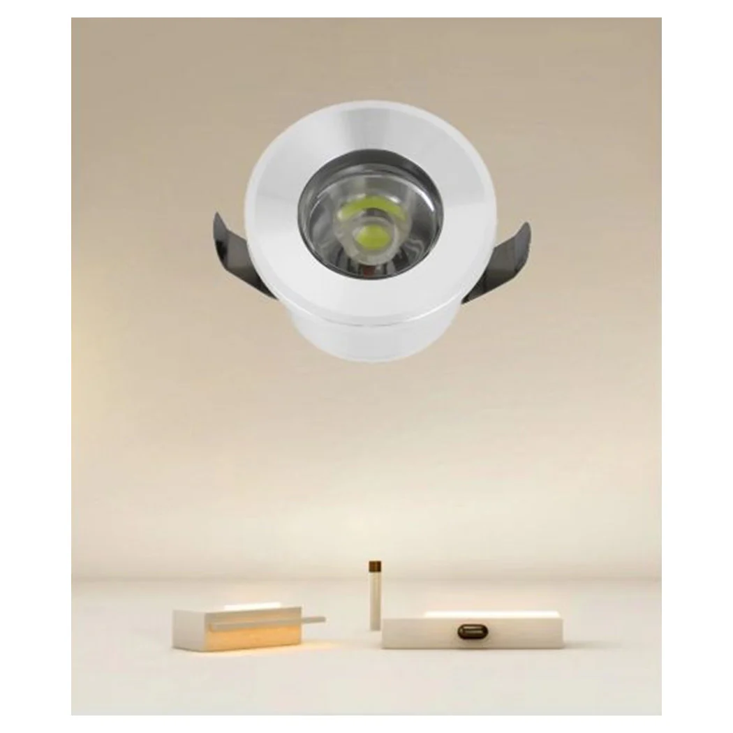 Spotlight 1W LED Techo Empotrado IP20 Mini Mini Spot Mini Marcadores de luz natural 00212