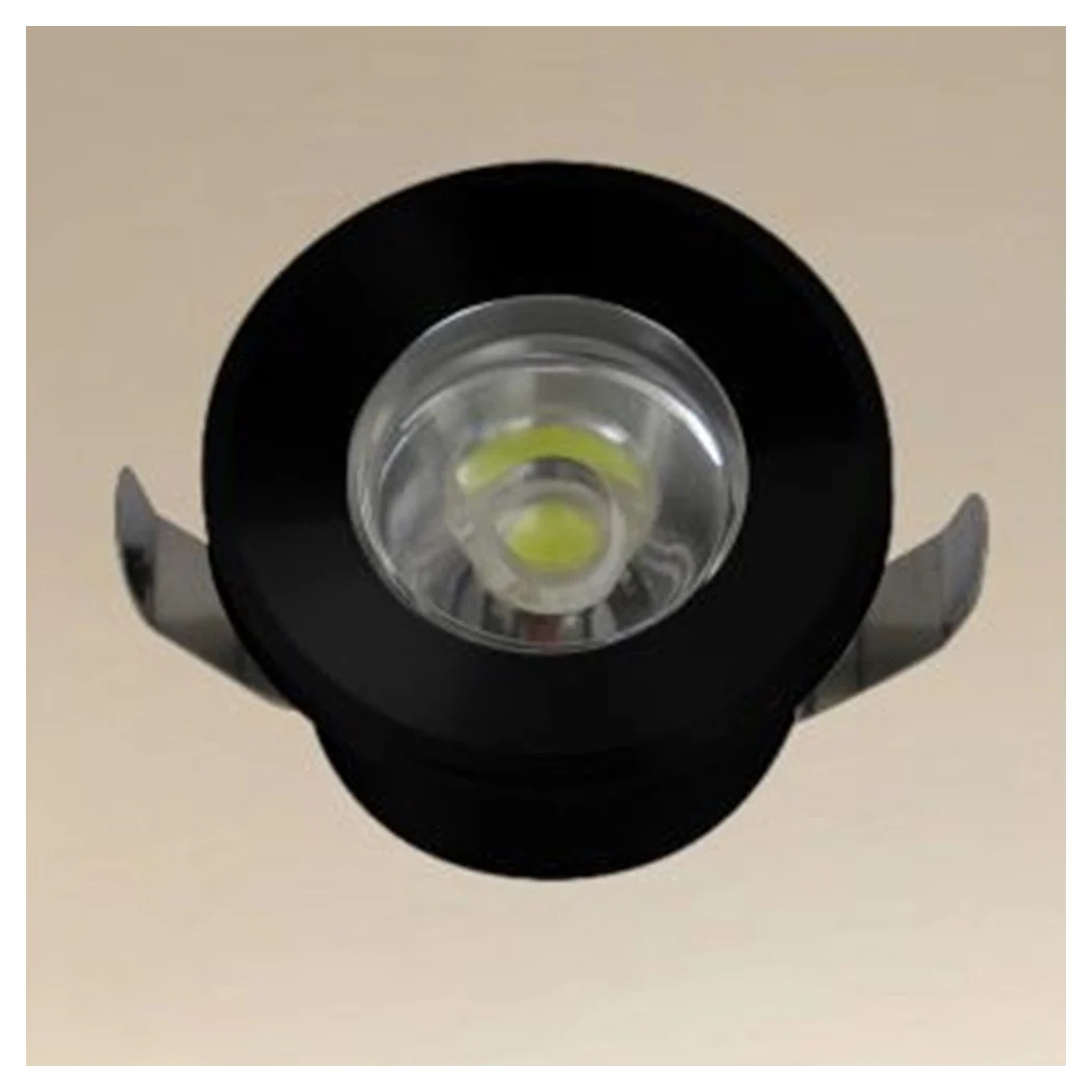 Spotlight 1W LED Techo empotrado IP20 Mini Spot Negro Marcadores de luz natural 00298
