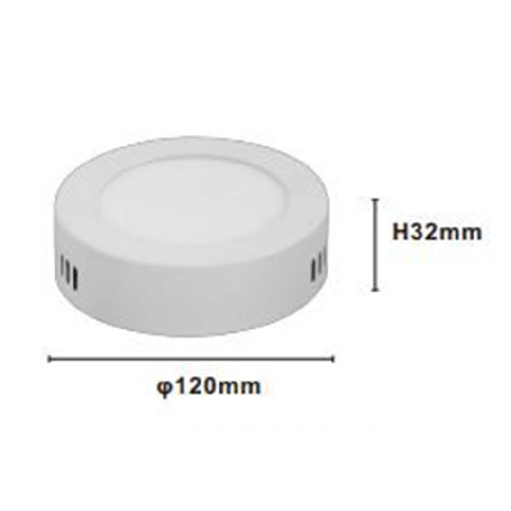 LED 6W Light Light 3000K-6500K Interruptor de pared redondo 660LM 00120