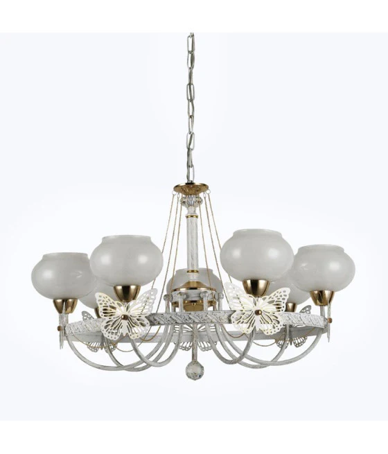 Estilo industrial Colgante Chandelier Black Pantalla Lámpara de cobre Ataque E27